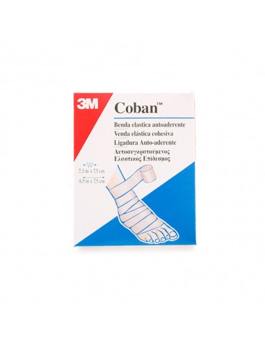 Coban Venda Elástica Cohesiva Blanca 4,5m x 7,5cm