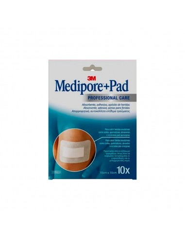 3M Medipore+ Pad Apósito Esteril 10 X 10 cm 10 Apósitos