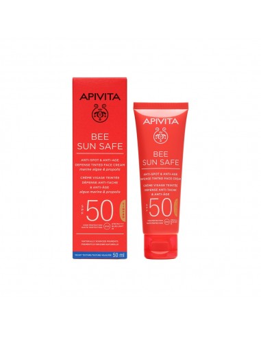 Apivita Bee Serum Crema Antiedad y Antimanchas Color SPF50 50 ml