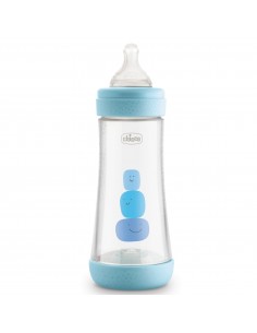 Chicco Perfect5 Biberón Azul Flujo Rápido 4m+ 300 ml