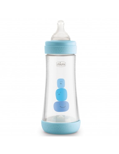 Chicco Perfect5 Biberón Azul Flujo Rápido 4m+ 300 ml