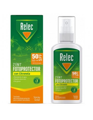 Relec Fotoprotector con Citronela Spray SPF50 100 ml