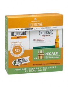 Heliocare 360º Pack Gel Oil Free 50ml + Endo Radiance 4 ampollas