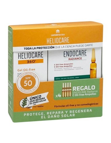 Heliocare 360º Pack Gel Oil Free 50ml + Endo Radiance 4 ampollas