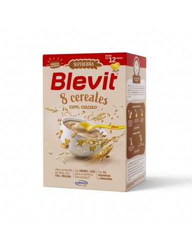 Blevit Super Fibra 8 Cereales y Cacao 500 g