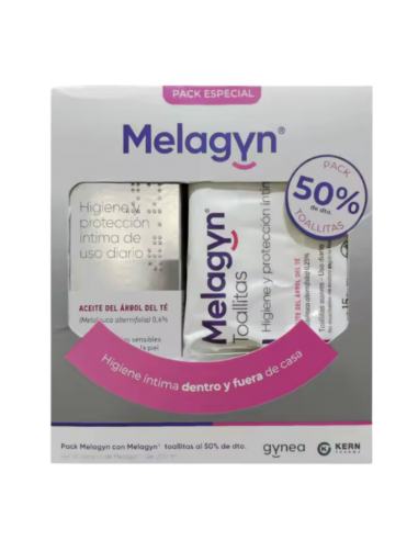 Melagyn Gel Higiene Íntima 200 ml + Toallitas Flow Pack