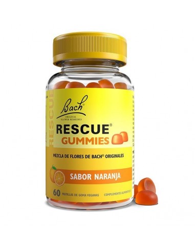 Bach Rescue Gummies Sabor Naranja 60 pastillas de goma veganas