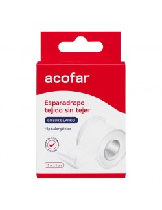 Acofar Esparadrapo Tejido Sin Tejer Blanco 5x5 cm