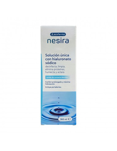 Acofar Nesira Solución Única para Lentillas con Hialurónato Sódico 360 ml