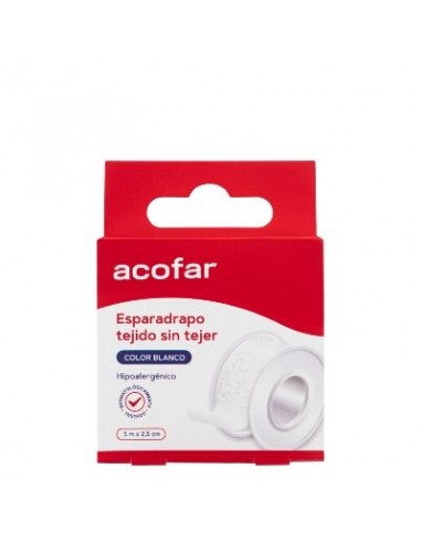 Acofar Esparadrapo Tejido Blanco 5x2,5 cm