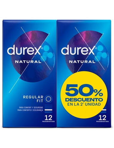 Durex Duplo natural plus preservativos 2x12 unidades