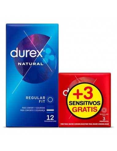 Durex Preservativos Natural Plus 12+3 sensitivo