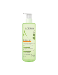 A-Derma Exomega Control Gel 2 En 1 Cabello y Cuerpo 500 ml