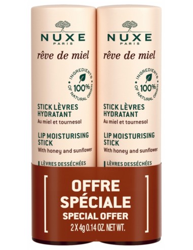 Nuxe Rêve de Miel Stick Labios Hidratante Pack 4 g