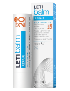 Leti balm Repair Stick Protector Nariz y Labios SPF20 4,5 g