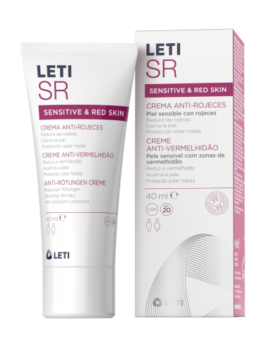 LetiSR Crema Anti-Rojeces Piel Sensible con Rojeces SPF20 40 ml