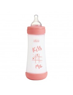 Chicco Perfect5 Biberón Rosa Flujo Rápido +4 meses 300 ml