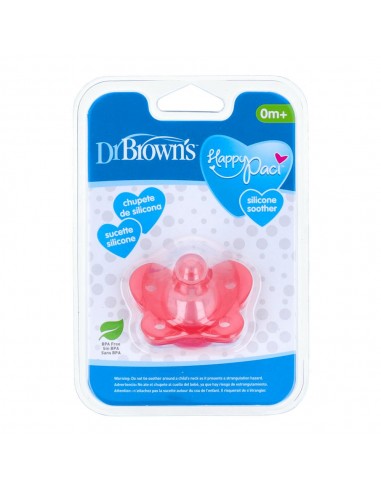 Dr Brown's Chupete Silicona Rosa 0 meses 1 unidad