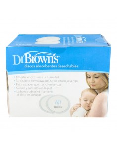 Dr Brown's Discos Absorbentes Lactancia Desechables 60 unidades